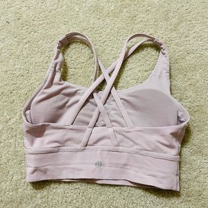 Lululemon - Baby Pink Longline Energy Bra - Size 6